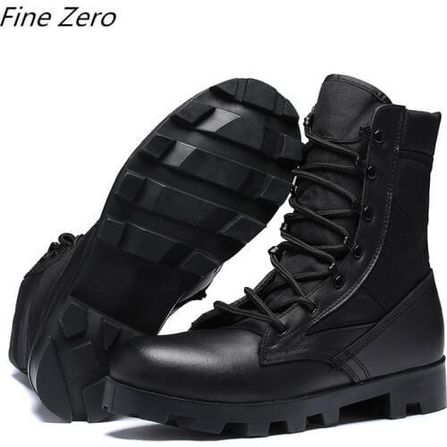 Winter Autumn Men Military Boots Quality Special Force Tactical Desert Combat Ankle Boats Army Work Shoes Leather Snow Boots 007