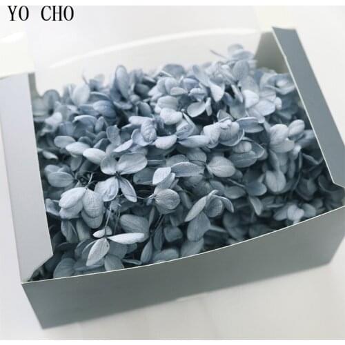 YO CHO 20g Natural Fresh Preserved Flowers Dried Hydrangea Flower Head For DIY Real Eternal Life Flowers Material Wedding Party