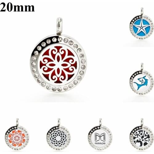 Starfish Dragon 20mm 316L Stainless Steel Essential Oil Perfume Diffuser Necklace(10p free pads)