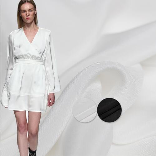 Pearlsilk 130cm Width Black White Colour 100%Cotton Crepe Garment Materials Summer Dress Lining DIY clothes fabrics Freeshipping