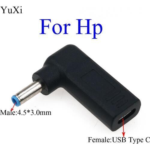 Dc USB Type C USB C Female to 4.5*3.0 4.5x3.0mm with Pin Male Plug Converter Power Jack Connector Adapter for Hp Envy Ultrabook