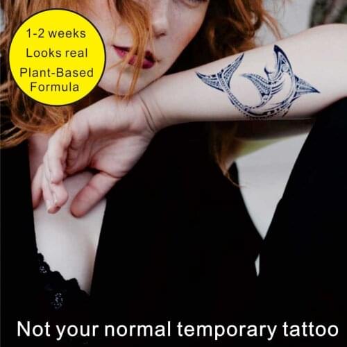 CWP GZ266 Shark and Whale Semi Permanent Inbox Tattoos for your body art