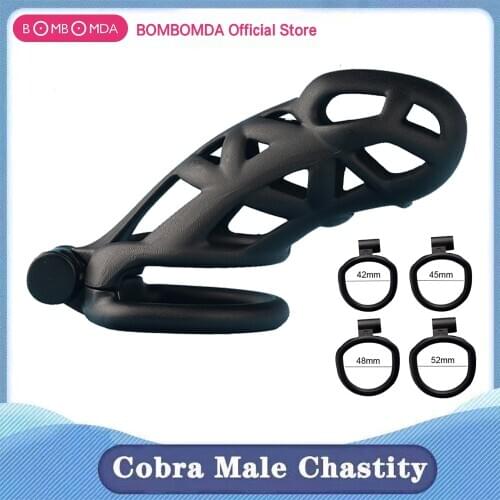 Custom Cobra Male Chastity Device kit, Penis Ring,Cock Ring,Cock Cages Holy trainer Lock,Standard Cage /Belt,Sex Toy