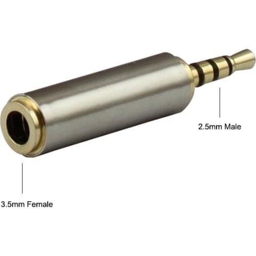 Gold Plated 2.5mm Male To 3.5mm Female Stereo Audio Headphone Adapter Converter for Aux Speaker Cable Headphone Jack 2.5 to 3.5