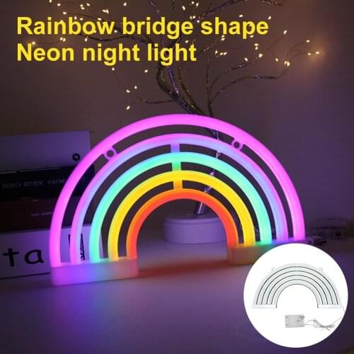 Rainbow Light Signs for Kids Gifts Gift LED Rainbow Neon Signs Rainbow Lamp for Wall Decor, Bedroom, Party, Holiday