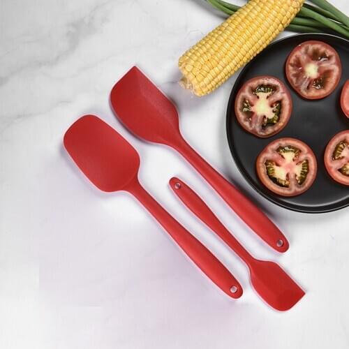 Silicone Cooking Tool, Multi-Functional Shovels Suit, Egg Blend Anti-Slip Long Handle Baking Cooker