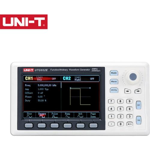 UNI-T UTG932E Function Arbitrary Waveform Signal Generator 30MHz 1μHz 4.3 Inch DDS Support Frequency Sweep Output