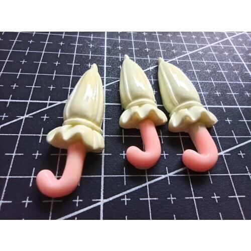 1pcs/lot resin flat back beige umbrella 39mm simulation of food Cabochon Scrapbook DIY phone decoration