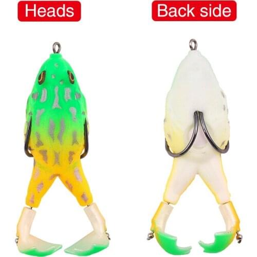 1PCS Minnow Fishing Lure Double Propeller Frog Soft Carp Bait 9cm 13.6g 3D Eyes Wobbler Jig Artificial Bait Silicone Crankbait