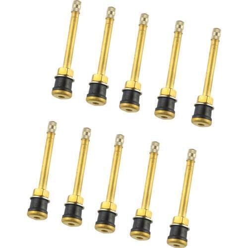 10pcs Outer Mount Metal Valve Stems TR571 for Tubeless 0.625 inch 15.9mm Rim Holes on Standard Vehicles Tires