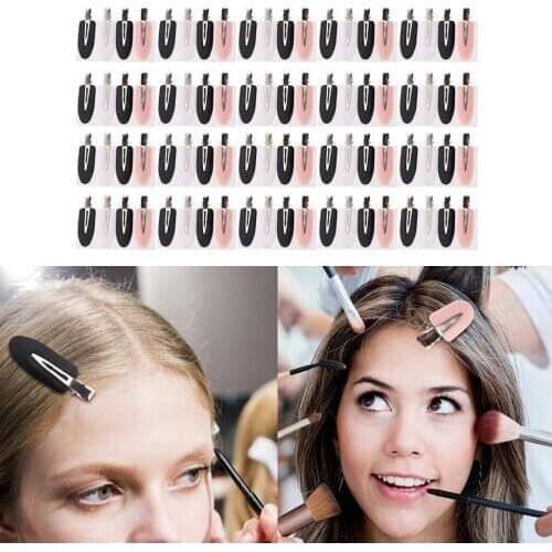 20Pcs Durable No Bend Hair Clips Barrette Bangs Clamps Pink+White+Black