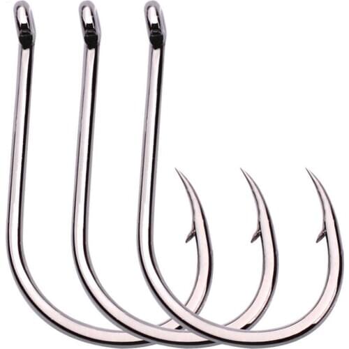 200Pcs Strong Carbon Steel Sharp Single Fish Fishing Hooks Bait Tackle Tool