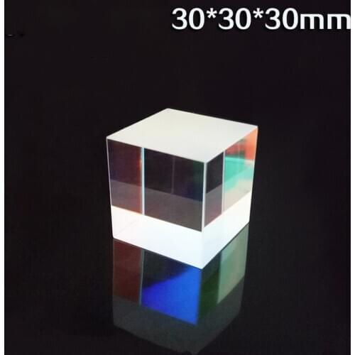 30*30*30mm Color Prism K9 Optical Cube Splitter For Photography Children Popular Science Physics Experimental Equipment