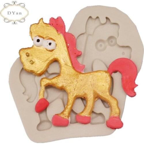3D Pegasus Silicone Mold Horse Candy Chocolate Fondant Molds Sugarcraft Cake Decorating Tools Cake Soap Moulds A1885