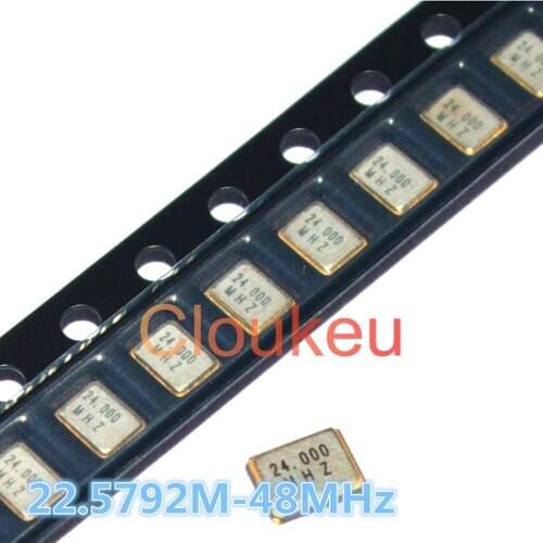 5032 5*3.2mm Passive crystal oscillator 22.5792M 24M 24.576M 25M 26M 27M 27.12M 30M 32M 36M 40M 48MHz 4pin