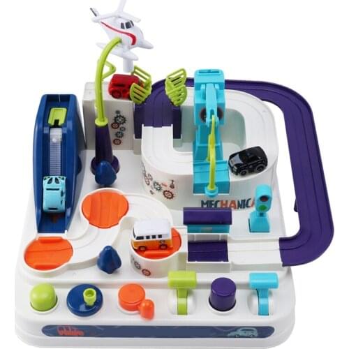 Car Adventure Toy Race Car Track Set Parent-Child Racing Toy Rail Car Parking Lot Kit Exclusive Adventure Car Tracks