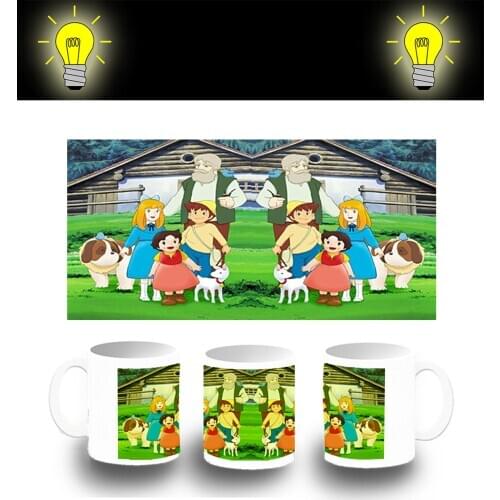 CUP PHOTOLUMINESCENT ANTIQUE SERIALS HEIDI ANIME glitter mug