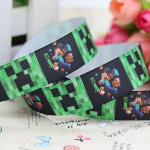 DHK 7/8'' 5yards printed grosgrain ribbon hair bow diy party decoration OEM Wholesale 22mm C577