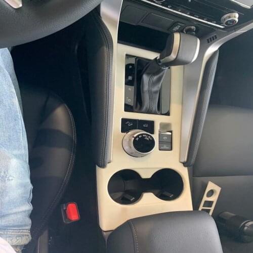 For Mitsubishi Pajero Sport Montero Sport 2019 2020 2021 Car Interior Gear Shift Panel Cover Trim Molding Strip Accessories 5pcs