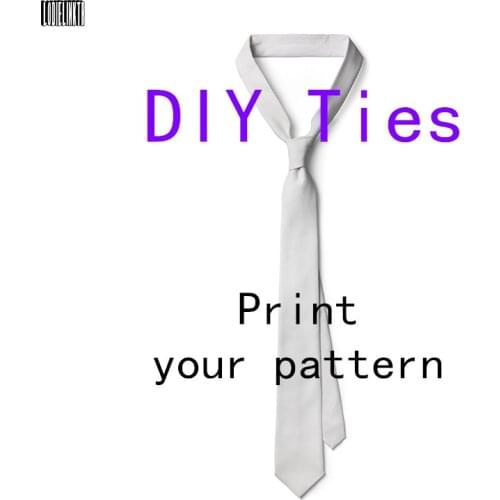 3D Printing Custom Tie Fashion Personality Logo Character Custom Neckties For Men Women 8cm Wide Polyester Shirt Accessories