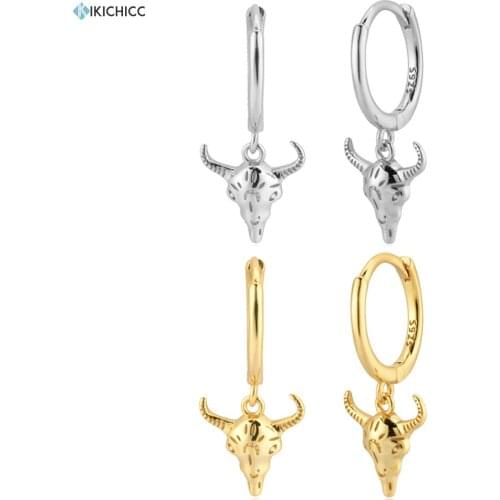 Kikichicc 925 Sterling Silver 8.5mm Simple Women Lucury Jewelry Antelope Drop Earring Piercing Spain Wedding Gift Jewelry
