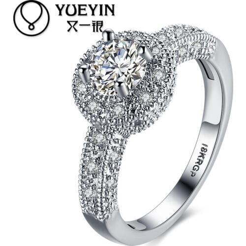 Rose gold color rings for women fashion jewelry anel feminino Rhinestone Wholesale Retail Christmas gifts