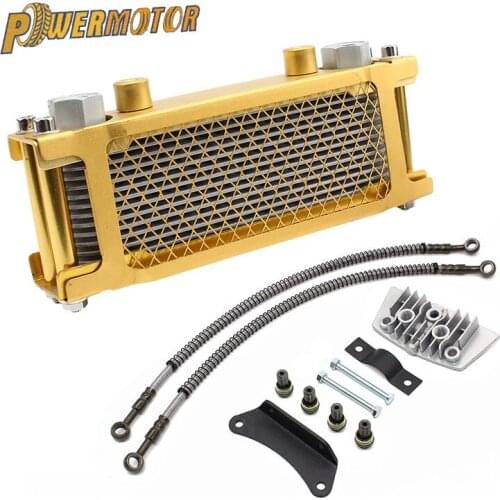 Motorcycle Oil Cooling Cooler Radiator Set For 70cc 50cc 90cc 110cc 125cc 140cc Dirt Bike Monkey Bike DAX Pocket Bike ATV