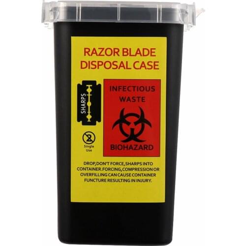 1L Tattoo Piercing Needles Disposal Capacity Sharps Container Medical Needles Bin Biohazard Collect Box Tattoo Artist Waste Box