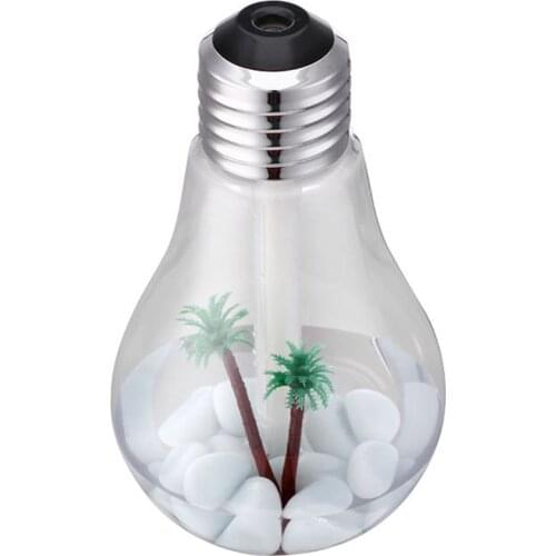 Creative Light Bulb Humidifier Home Air Diffuser Purifier Atomizer Office Aroma LED Humidifier Fashion LED Bulb Shape Humidifier
