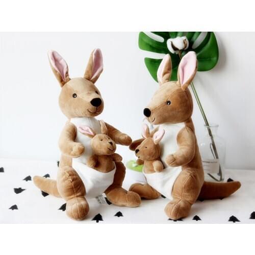 38cm Cartoon mother kangaroo Soft toy baby Kangaroo Lovely toy doll Stuffed animal Room decoration Birthday Gift