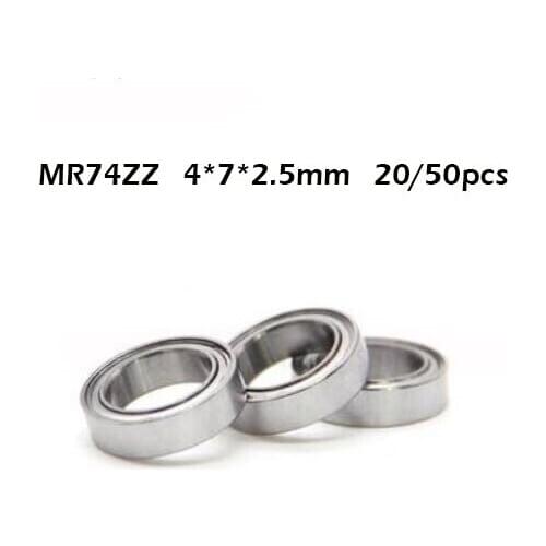 MR74ZZ Bearing ABEC-1 (20/50PCS) 4X7X2.5 mm Miniature MR74 - ZZ Z Ball Bearings L-740ZZ