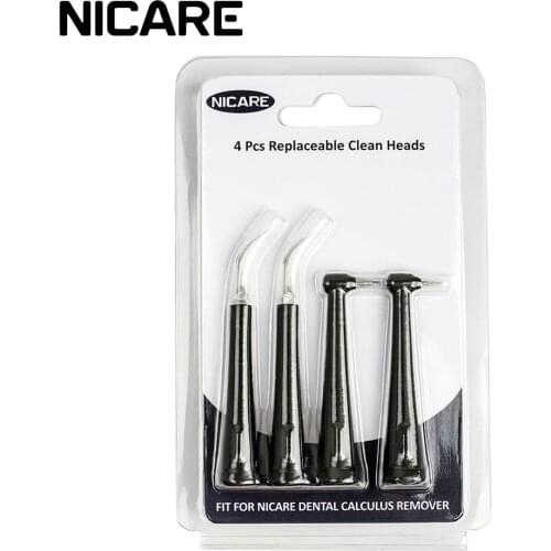 NICARE 4 Pcs/Set Dental Irrigator Replacement Clean Heads Teeth Oral Irrigator Remove Dental Calculus Tartar Cleaning Oral Care