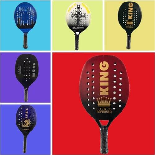 2021 New Adult Professional Full Carbon Beach Tennis Racket EVA Face Rubber Racket, Unisex Equipment Racket
