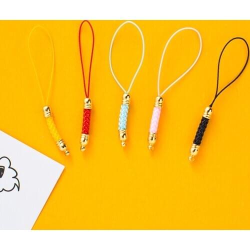 20pcs DIY Jewelry Lanyard Mine Buckle Mobile Phone Keychain Rope Wear-resistant Continuous Sugar-colored Ornaments Accessories