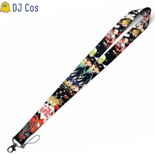 Anime Tokyo Revengers Lanyards Cosplay Props Keychain Manjiro Sano Ken Ryuguji Keisuke Baji Figure Ribbon Neck StrapsFans Gift