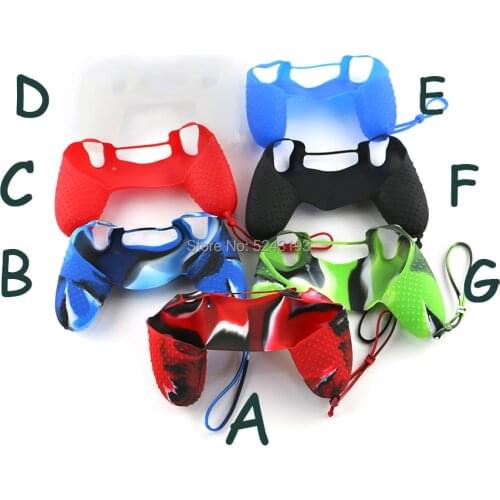 20pcs Controller Silicone Case Skin Grip For Dualshock 4 Case PS4 Pro Slim Controllers Cover Joystick Flexible Protective Skin