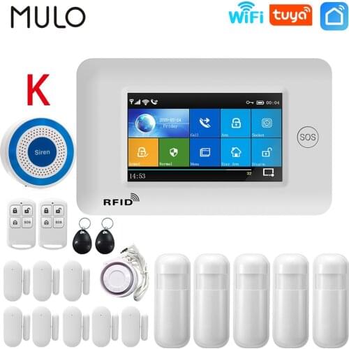 MULO PG106 Safe Alarm System Security with Wireless Siren Motion Sensor Smart Home TUYA Remote Control