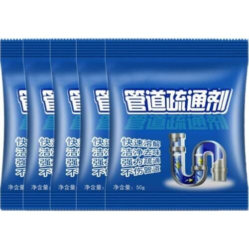 50g Sewer Unclogging Pipe Dredging Agent Kitchen Toilet Bathroom Drain Deodorant