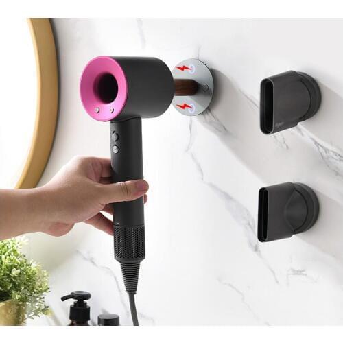 Hair dryer bracket hole-free hair dryer hanger wall bathroom ram wall storage rack