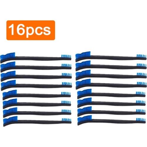 16Pcs/set Tactical Gun Cleaning Brush Kit Military Double-ended Copper Nylon Brush Set Hunting Gun Cleaning Tool Kit