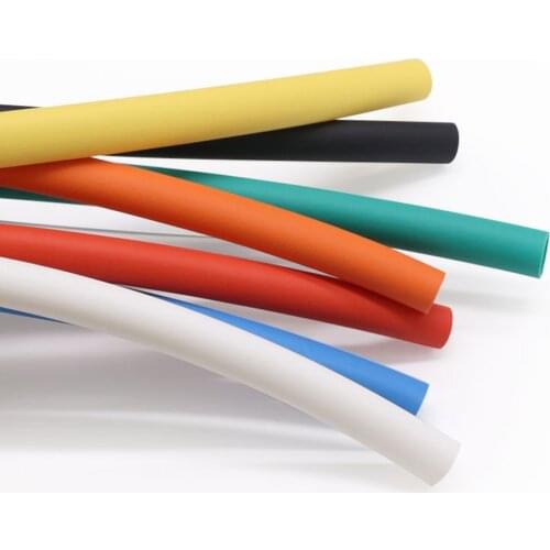 Φ6.4mm Heatshrink Tube Heat Shrink Tubing Waterproof 3:1 Ratio Glue Lined Black White Red Transparent Yellow Blue Green Orange