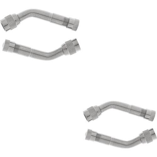 4 Pieces Air Tyre Valve Extension Adapter 135 Degree for Car Truck Motorcycle Bike Scooter