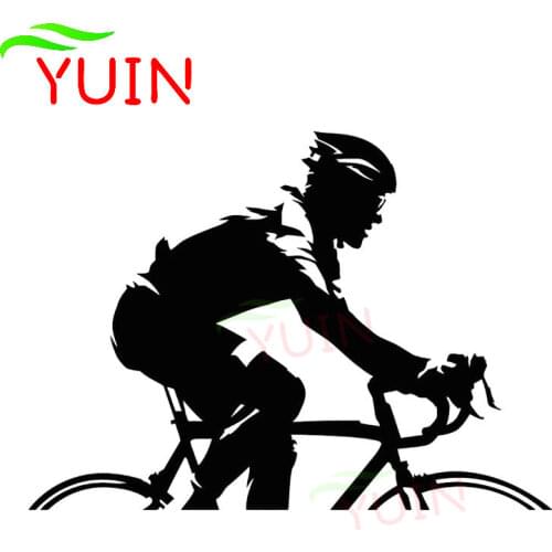 Bicycle Race Cycling Cycling Sports Funny Car Windshield Car Sticker PVC Waterproof Sunscreen Decal Black/White/Red/Laser/Silver