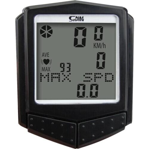 Cycling Bike Computer with Heart Rate Sensor Bicycle Speedometer Wireless Odometer Automatic Wake-up Backlight MTB Stopwatch