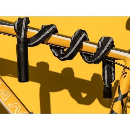 ROCKBROS Reflective Bike Lock Key Chain Zinc Alloy Anti-theft Bicycle Lock MTB Accessories candado bicicleta Bike Chain Lock