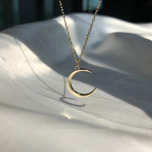 2020 New Fashion Sweet Moon Gold Silver Plated Jewelry Temperament Crescent Clavicle Chain Pendant Necklaces