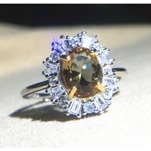 WANCUILONG Diaspore Zultanite Gemstone Rings for Women Girls Solid 925 Sterling Silver Color Change Ring for Wedding Engagement