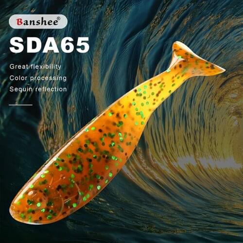 10pcs/lot lures fishing wobbler New soft silicone bait for carp SDA65 fake lure 65mm 3.7g tackle grub shad isca Artificial
