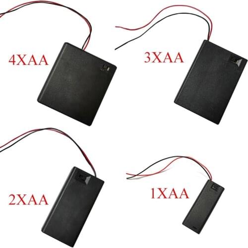 2021 Hot Sell DIY 1/2/3/4 Slot AA Battery Holder Box Case AA Battery Holder Box Case With Switch