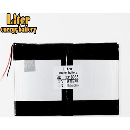 3.7V 9000mAH SD 3318085 (polymer lithium ion / Li-ion battery) for tablet pc,MOBILE POWER BANK;GPS,cell phone,speaker